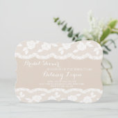 Invitation Rustique Lace Bridal Showback (Debout devant)