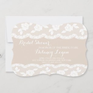 Invitation Rustique Lace Bridal Showback