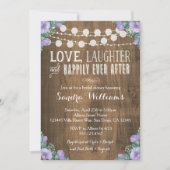 Invitation Rustique Lavande Florale Douche nuptial (Devant)