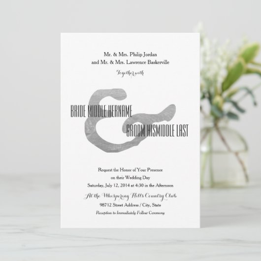 Invitation Rustique Letterpress (Debout devant)