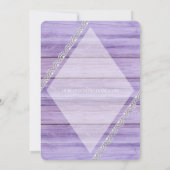 Invitation Rustique Lilac Bois & dentelle Mariage de style ch (Dos)
