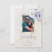 Invitation Rustique Lilac et Albâtre Peony Mariage floral (Devant)