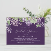 Invitation Rustique Lilac | Fête des mariées horizontale pour (Debout devant)