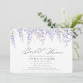 Invitation Rustique Lilac Horizontale Douche nupti (Debout devant)