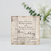 Invitation Rustique Lumière Brown Bois et Lumières Blanches M (Debout devant)