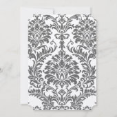 Invitation Rustique Luxe Charcoal Grey et Jaune Mariage (Dos)