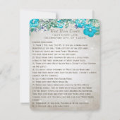 Invitation Rustique Luxe Mason Jar Navy Turquoise (Dos)