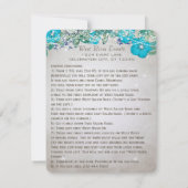 Invitation Rustique Luxe Mason Jar Navy Turquoise (Dos)