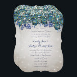 Invitation Rustique Luxe Mason Jar Navy Turquoise Peacock<br><div class="desc">Rustique Romantique Mason Jar Turquoise Aqua Turquoise Peacock Invitations de mariage. Parfait pour le conte de fées,  la forêt enchantée,  le Mariage à thème Peacock et Roaring 20s et bien plus encore!</div>