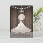 Invitation Rustique mais élégante douche nuptiale (Debout devant)