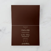 Invitation Rustique Manger Boire Marié Mariage Bull Crâne (Intérieur)