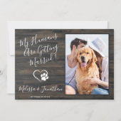 Invitation Rustique Mariage animal de compagnie photo QR Code (Devant)