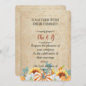 Invitation Rustique Mariage de automne Card (Devant / Derrière)