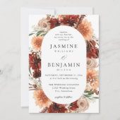 Invitation Rustique Mariage de fleurs de la Terre et du Champ (Devant)