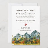 Invitation Rustique Mariage de montagne d'automne (Devant)