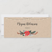 Invitation Rustique Mariage de Noël d'hiver (Devant)