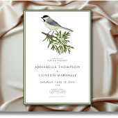 Invitation Rustique Mariage de pulvérisation d'oiseaux et de 