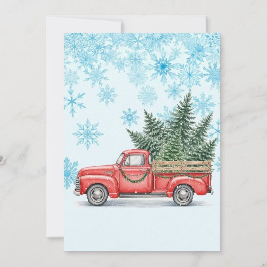 Invitation Rustique Mariage d'hiver Camion Bridesmaids Favori (Dos)