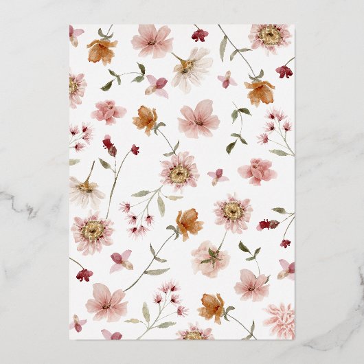 Invitation Rustique Mariage Foil (Verso)