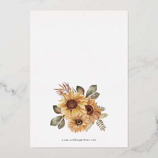 Invitation Rustique Mariage Foil (Verso)