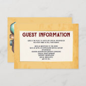 Invitation Rustique Mariage occidental 🤠 Charme de pays (Devant / Derrière)