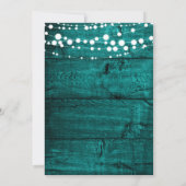 Invitation Rustique Mariage Turquoise Bois Rien de Fantaisie (Dos)