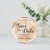 Invitation Rustique Mariage Wood Photo site web code QR (Debout devant)