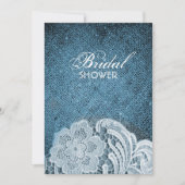 Invitation rustique marine bleu burlap dentelle pays nuptiale (Devant)