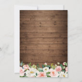 Invitation Rustique Mason Jar Lights Dentelle Florale fête d' (Dos)