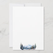 Invitation Rustique minimaliste Mountain Lake Neige Sauvez la (Dos)