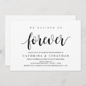 Invitation Rustique moderne, Écriture noire, Partie d'engagem (Devant / Derrière)