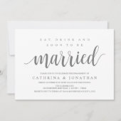 Invitation Rustique moderne, Fête de la partie d'engagement I (Devant)