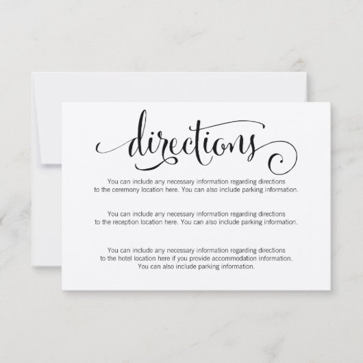 Invitation Rustique moderne Nous faisons Mariage Directions C (Devant)