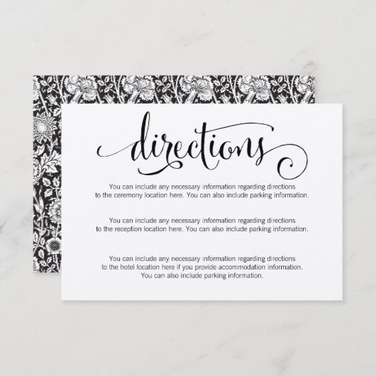 Invitation Rustique moderne Nous faisons Mariage Directions C (Devant / Derrière)