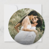 Invitation Rustique moderne Photo personnalisée Coupe en bois (Dos)