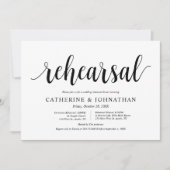 Invitation Rustique moderne, répétition Mariage et dîner (Devant)