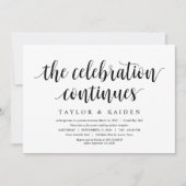 Invitation Rustique moderne, Script noir, Elopement Mariage (Devant)