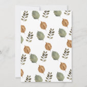 Invitation Rustique Moose Woodland Wild Un 1er anniversaire (Dos)