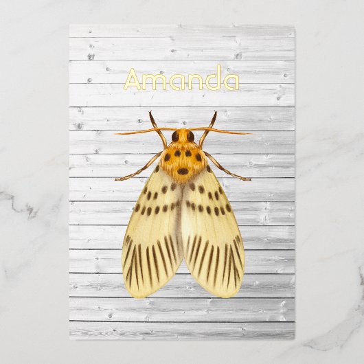 Invitation Rustique Moth Foil (Recto)