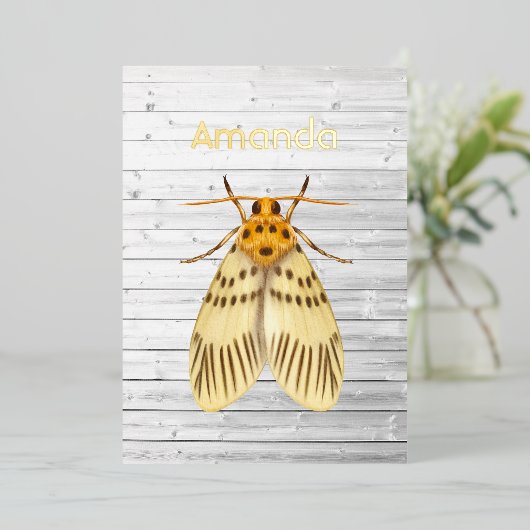 Invitation Rustique Moth Foil (Debout devant)