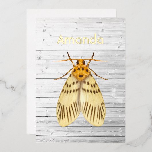 Invitation Rustique Moth Foil (Recto/Verso)
