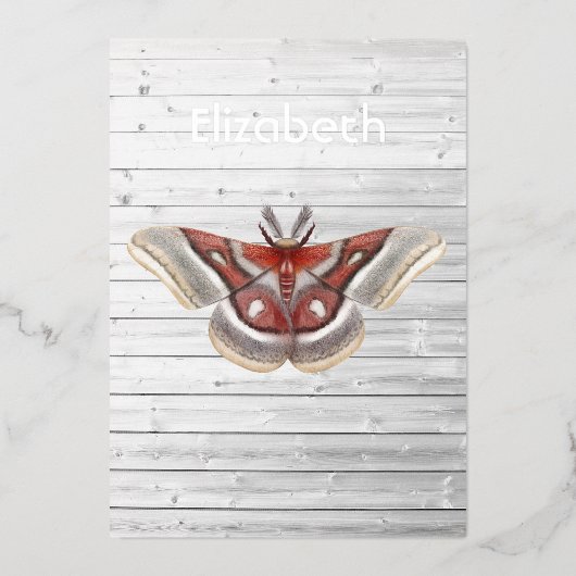 Invitation Rustique Moth Foil (Recto)