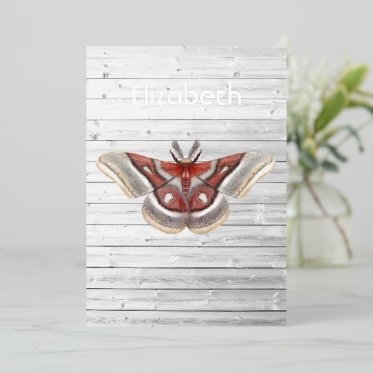 Invitation Rustique Moth Foil (Debout devant)