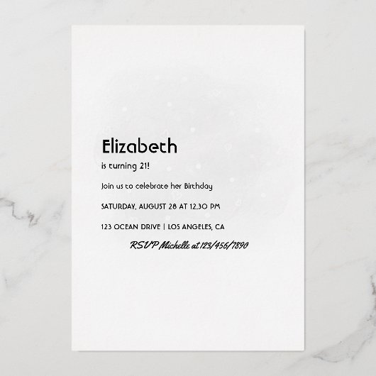 Invitation Rustique Moth Foil (Verso)