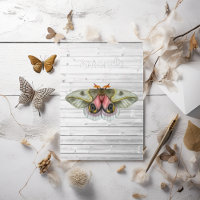 Invitation Rustique Moth Foil