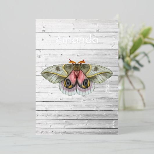 Invitation Rustique Moth Foil (Debout devant)