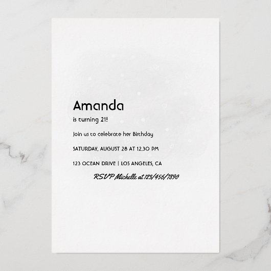 Invitation Rustique Moth Foil (Verso)