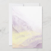 Invitation Rustique Mountain Watercolor Purple Mariage Est (Dos)