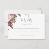 Invitation Rustique Neutre Boho Floral RSVP (Devant)