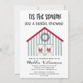 Invitation Rustique Noël Grange Douche nuptiale (Devant)